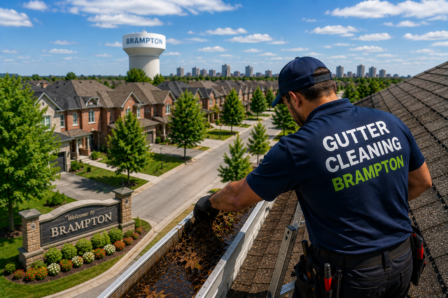 Professional gutter cleaning service in Brampton