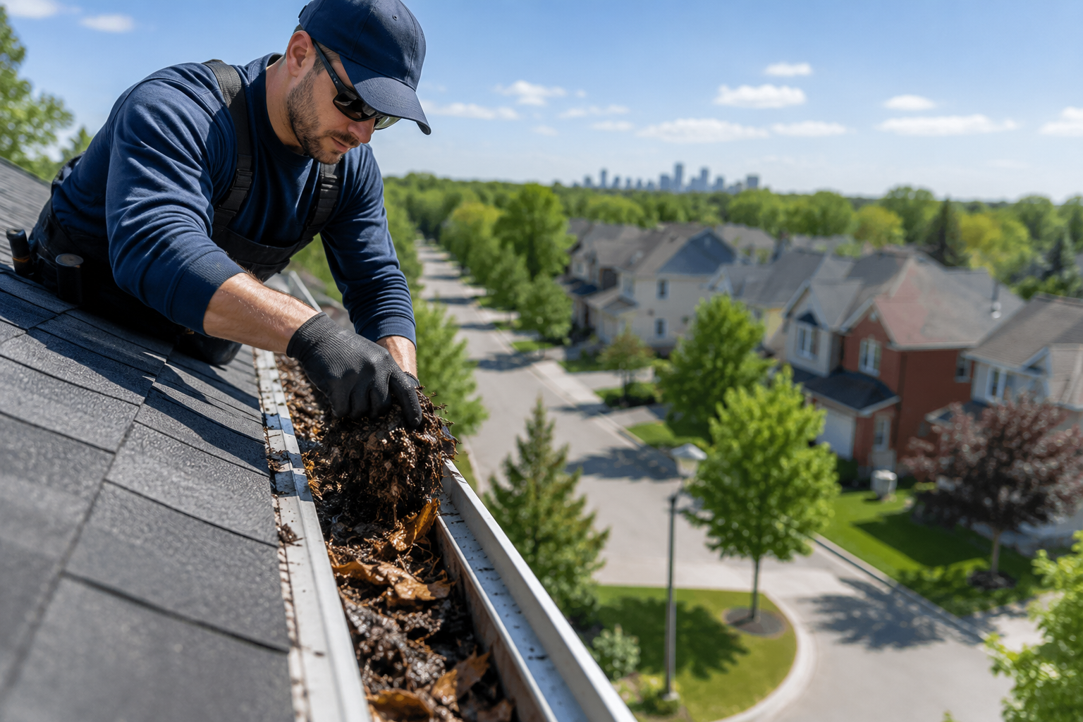 Professional gutter cleaning service in Mississauga
