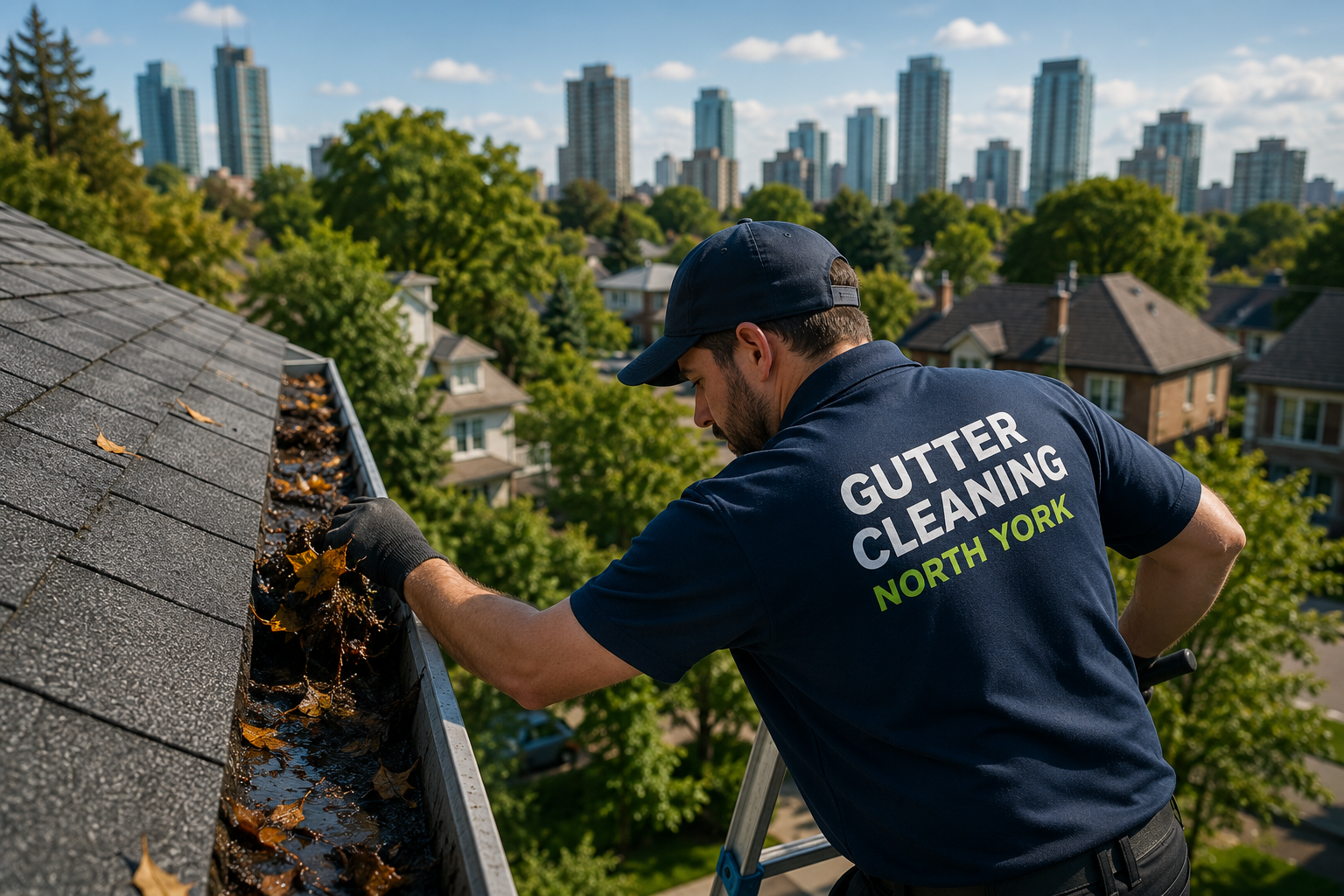 Professional gutter cleaning service in North York